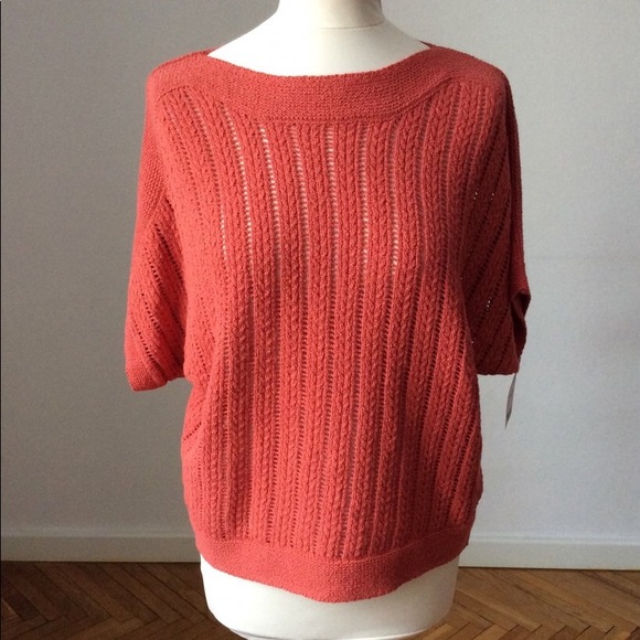 NWT Cynthia Rowley Burnt Orange Sweater - Picture 2 of 8